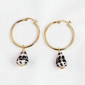 Hebrew Cone Shell Hoop earrings